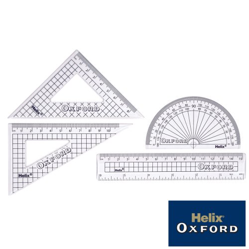 Set de Geometrie - OXFORD 15cm 4 Piece Drafting Set - Transparent Set de Geometrie - OXFORD 15cm 4 Piece Drafting Set - Transparent