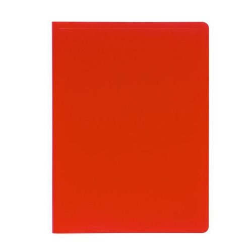 Porte-vues Souple 20 Pochettes A4 - PP 80 Microns - Couverture Translucide Rouge - Pour Documents, Présentations - 10