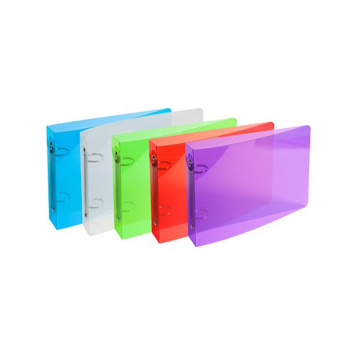 Petit Classeur pour Fiches Bristol (Max 210x148mm); Exacompta 'Crystal', polypro transparent - (couleur aléatoire) Petit Classeur pour Fiches Bristol (Max 210x148mm); Exacompta 'Crystal', polypro transparent - (couleur aléatoire)