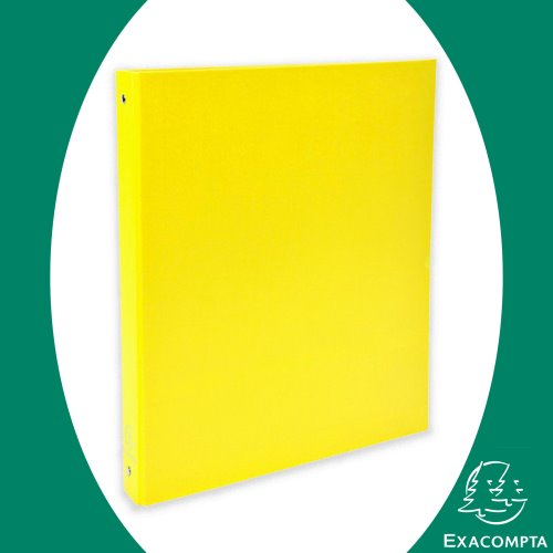 Exacompta 'Classic' Ringbinder ; 4-Rings (Ø30mm) / 4 Anneaux (Dos 40mm) - PP Yellow