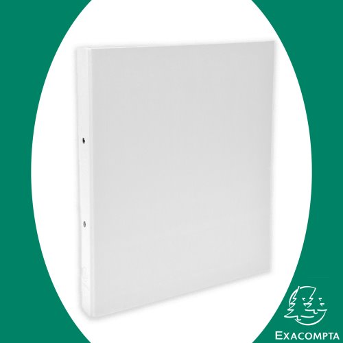 Exacompta 'Classic' Ringbinder ; 2-Rings (Ø30mm) / 2 Anneaux (Dos 40mm) - PP White