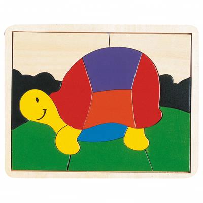 Puzzle bois animaux - la tortue