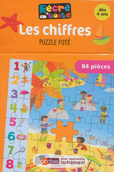 Recre en'boite les chiffres puzzle fute 84 pieces des 4 ans