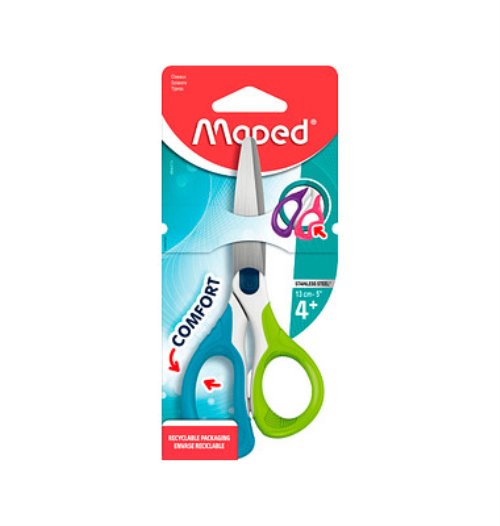 13cm ciseaux maped sensoft 'comfort' (green / blue)