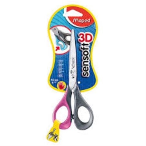 Ciseaux Maped Sensoft 3D (16cm) pour gaucher - (couleur aléatoire)