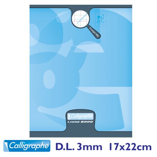 CALLIGRAPHE '8000' Première Ecriture Cahier - Petit format, 3mm Double Line IV - 32p (bleu clair) CALLIGRAPHE '8000' Première Ecriture Cahier - Petit format, 3mm Double Line IV - 32p (bleu clair)