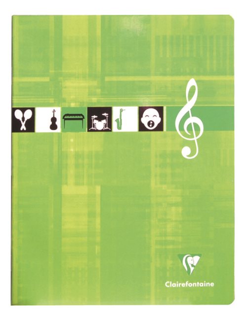 Cahier de musique et chant (17x22cm) ligné - 56p (couleur aléatoire)