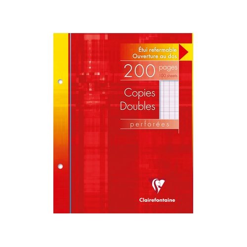 200 copies doubles petit format (17x22cm) grands carreaux (séyès) (pochette)