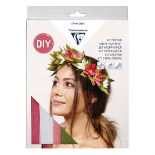 Kit crepon, couronne de fleurs, 20,5x1,5x30cm