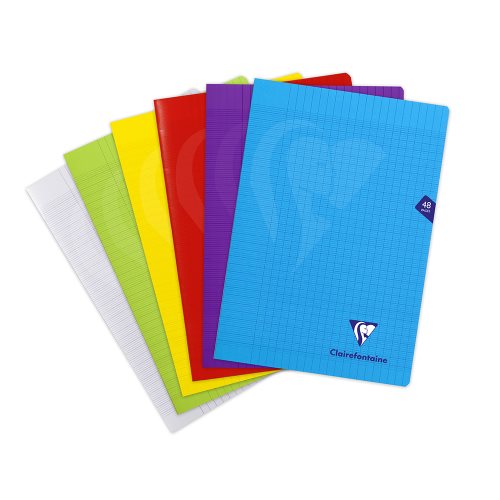 Cahier pique 'Mimesys' polypro A4 (21x29,7cm) - séyès - 48p (couleur aléatoire)