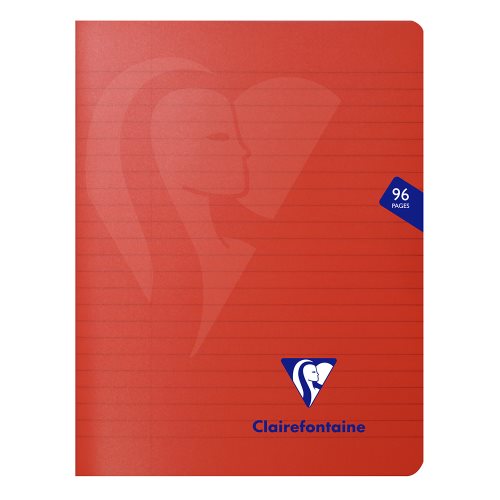 Cahier pique 'Mimesys' polypro (17x22cm) - ligne et marge - 96p (couleur aléatoire)
