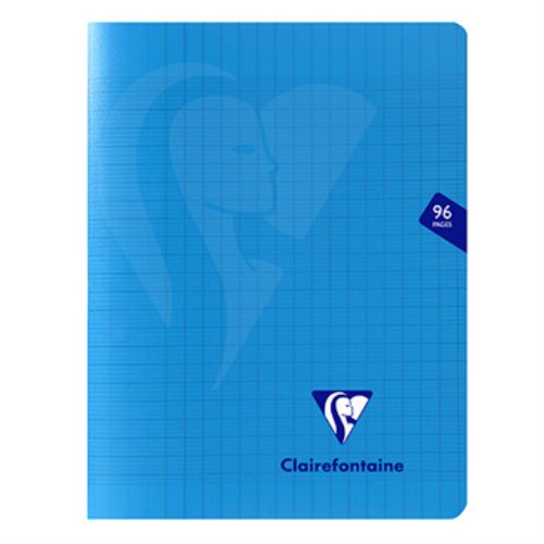 Cahier pique 'Mimesys' polypro (17x22cm) - séyès - 96p (bleu)
