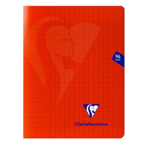Cahier pique 'Mimesys' polypro (17x22cm) - séyès - 96p (rouge)