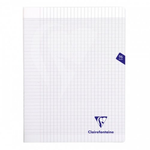 Cahier pique 'Mimesys' polypro A4+ (24x32cm) petits carreaux / 5x5 Grid - 96p (incoloré)