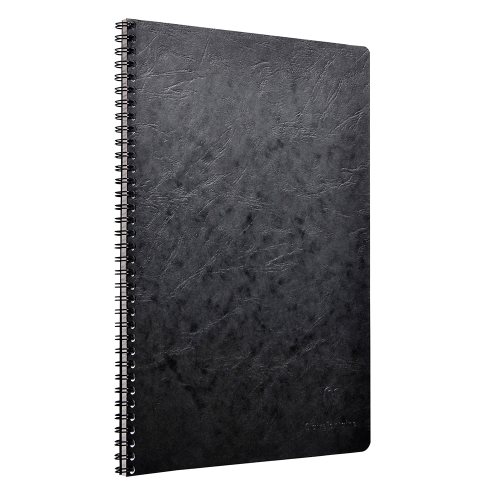 Cahier 'Age Bag' A4 (21x29,7cm) petit carreaux - spirales - 100p - noir