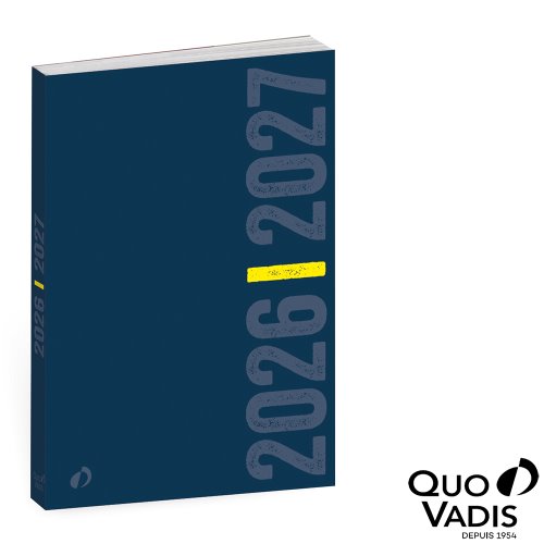 Agenda Scolaire Quo Vadis Eurotextagenda, 1 jour par page, 12x17cm - 'WELCOME' BLEU