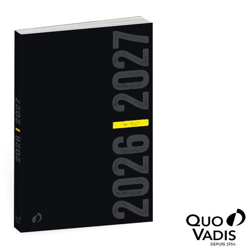 Agenda Scolaire Quo Vadis Eurotextagenda, 1 jour par page, 12x17cm - 'WELCOME' NOIR