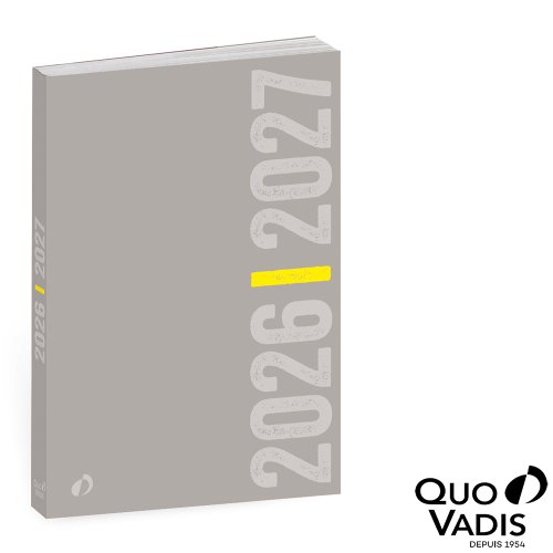 Agenda Scolaire Quo Vadis Eurotextagenda, 1 jour par page, 12x17cm - 'WELCOME' GRIS
