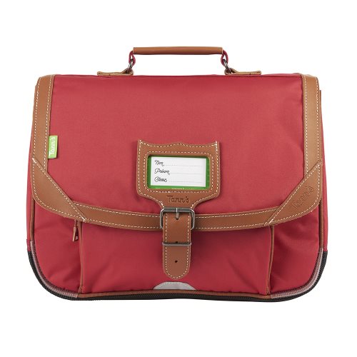 Cartable / Satchel by Tann's - 35cm Small - 'Madrid' (rouge & tan)