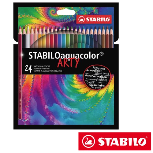 24x Crayons Aquarellables / Watercolour Pencils - Stabilo AQUACOLOR 'ARTY'