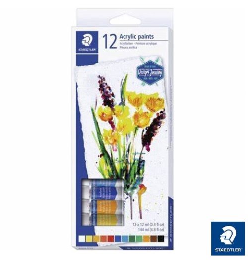 12x peintures Acrylique / Acrylic paint tubes Staedtler