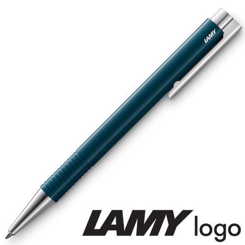 Lamy 'Logo M+' Ballpoint Pen (204) - Special Edition '20 Gloss 'Petrol' (Teal) - black ink (M16 Refill)