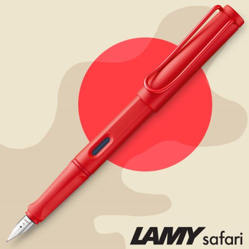 2022 Special Edition Lamy 'Safari' Fountain Pen - 'Cozy' Strawberry (020) - Fine Pointed Nib (T10 ink)