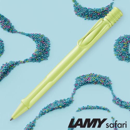 Lamy 'Safari' Ballpoint Pen - Special Edition 'DEELITE' Spring-Green (2D0) - black ink (M16 Refill)