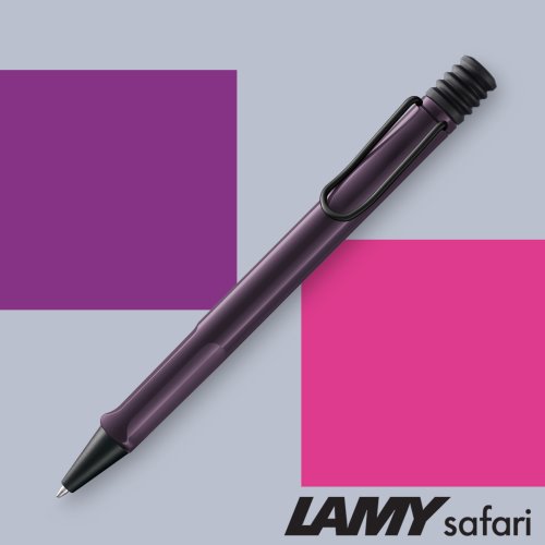Lamy 'Safari' Ballpoint Pen - Special Edition 'KEWI' Violet-Blackberry - black ink (M16 Refill)