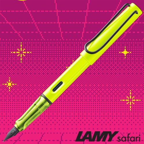 Lamy Safari Fountain Pen - NeonYellow Special Edition 2026 - Medium Pointed Nib (T10 ink)