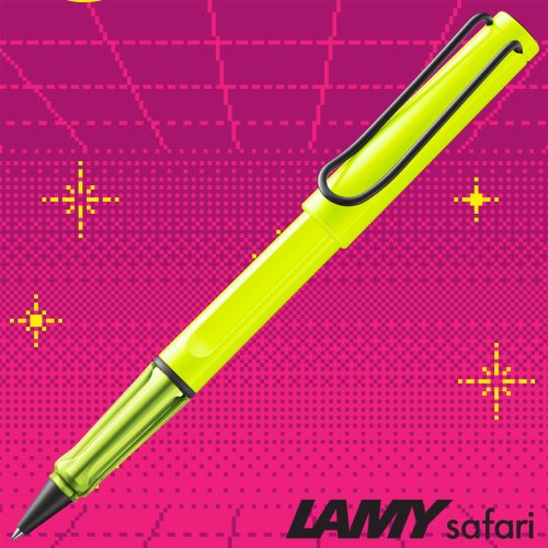 Lamy Safari Rollerball Pen - NeonYellow Special Edition 2026 - Medium (M63 Black ink)