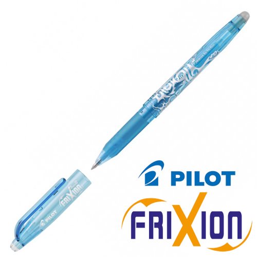 Fine Erasable Gel Rollerball - Pilot Frixion Ball 'Fine' 0.5mm - (Light Blue / Turquoise)