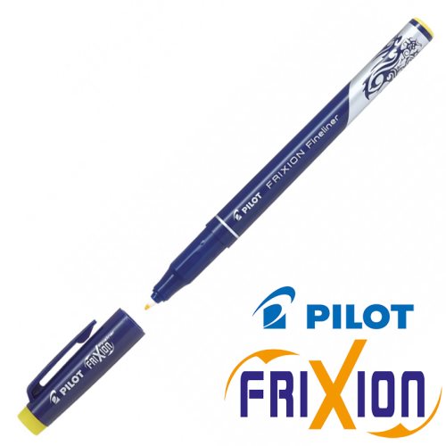 Stylo feutre fine Pilot 'Frixion - Fineliner' (0.4mm) - jaune