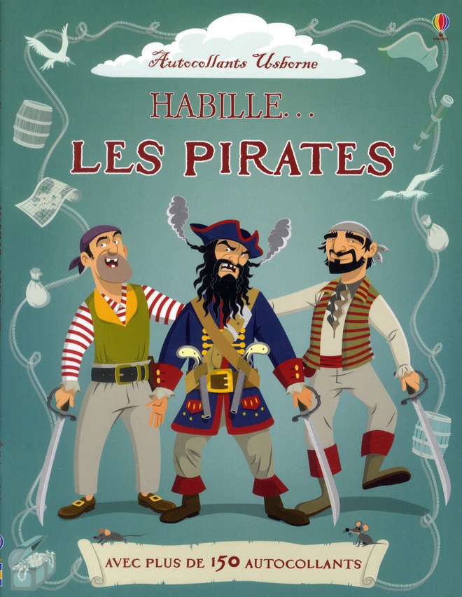 Habille... les pirates - autocollants usborne