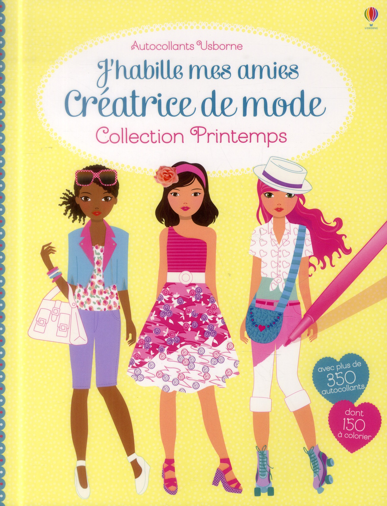 J'habille mes amies - creatrice de mode : collection printemps - autocollants usborne