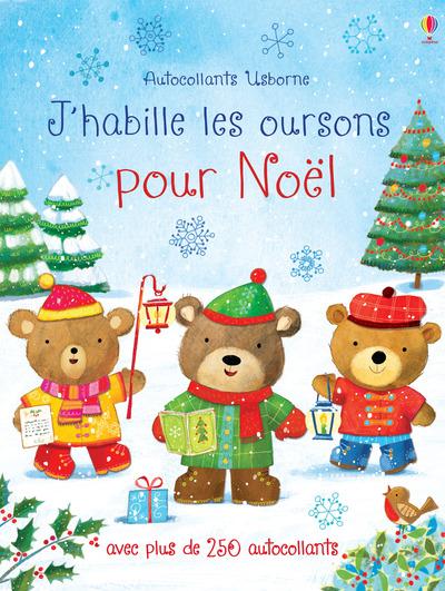 J'habille les oursons pour noel - autocollants usborne