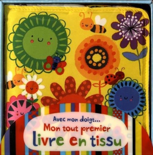 Mon tout premier livre en tissu - jaune (boite)