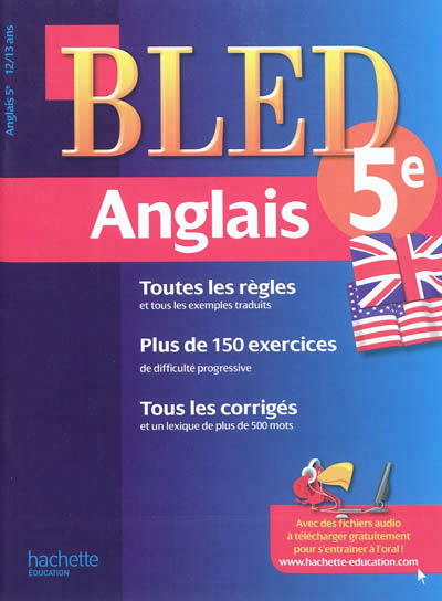 Cahier bled - anglais 5eme - 12-13 ans