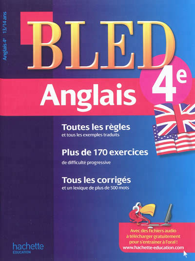 Cahier bled - anglais 4eme - 13-14 ans