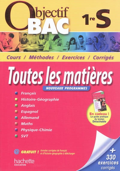 Objectif bac - toutes les matieres 1re s