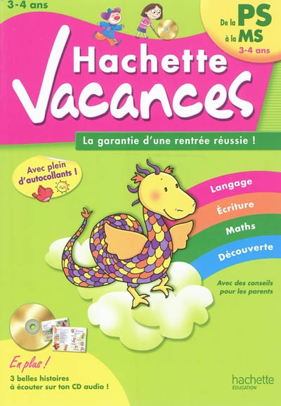 Hachette vacances - de ps a ms 3/4 ans