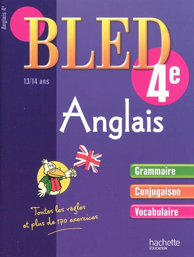 Cahier bled - anglais 4eme - 13-14 ans