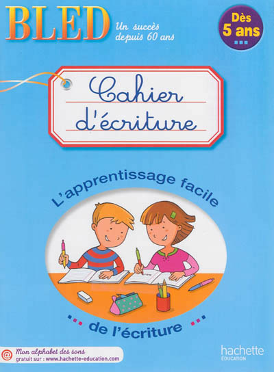 Bled cahier d'ecriture