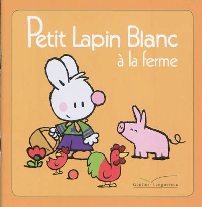 Petit lapin blanc a la ferme
