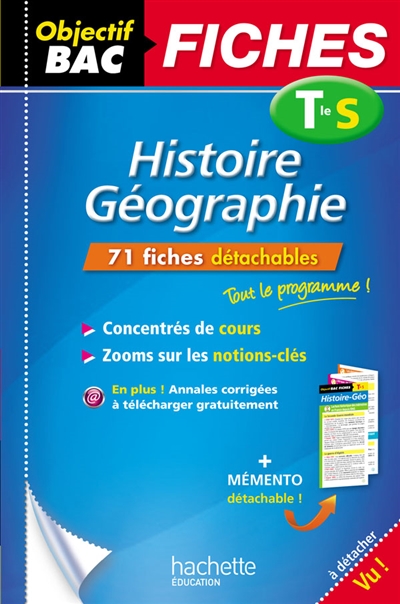 Objectif bac fiches detachables histoire-geographie term s