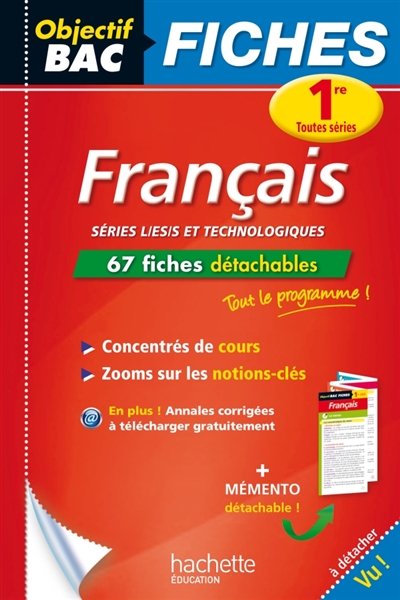 Objectif bac fiches detachables francais 1ere