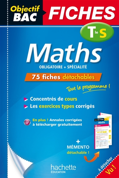 Objectif bac fiches detachables maths term s