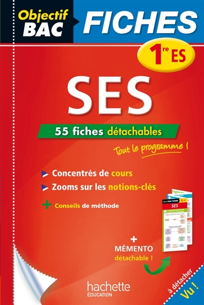 Objectif bac fiches detachables ses 1ere es