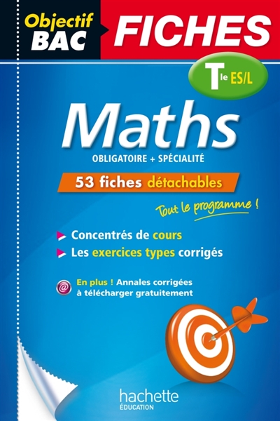 Objectif bac fiches detachables maths term es/l