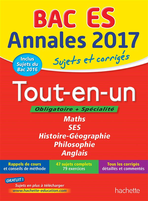 Annales bac 2017 tout-en-un term es